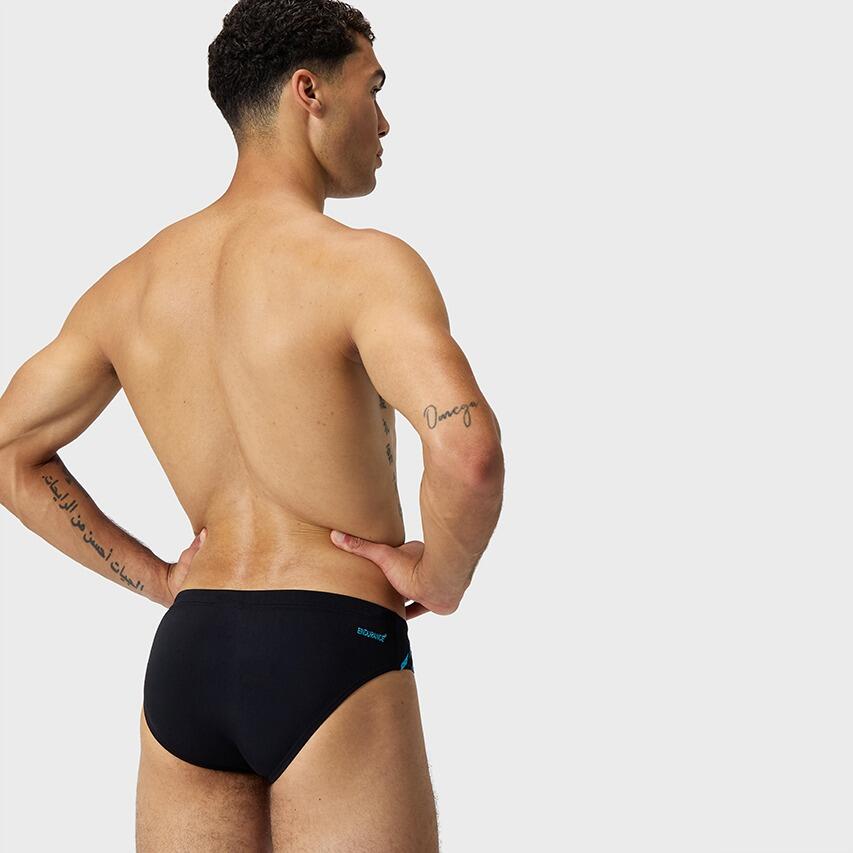 Slip - Natación - Hombre - resistente al cloro - negro/azul 4/6