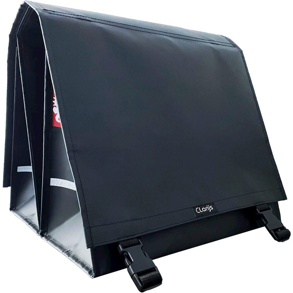 Clarijs Dubbele Fietstas XL PVC 46L Met Uitsparing - Mat Zwart 1/1