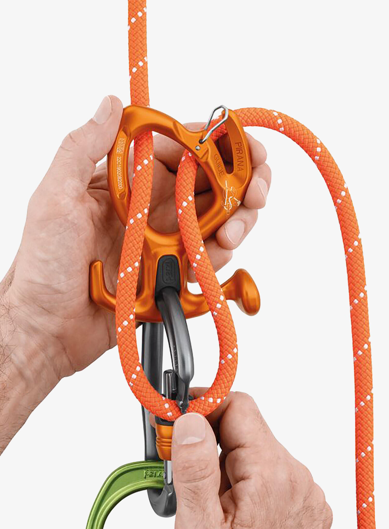 Descendeur PIRANA GUIDE modulable orange 8-13 mm 2/6