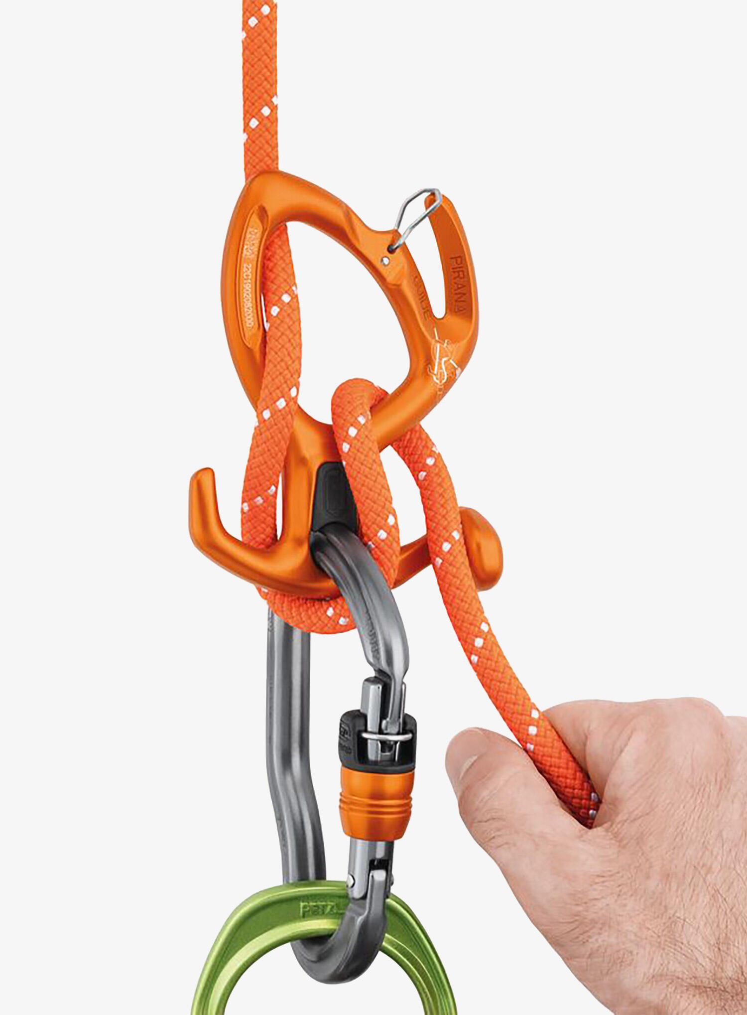 Descendeur PIRANA GUIDE modulable orange 8-13 mm 4/6