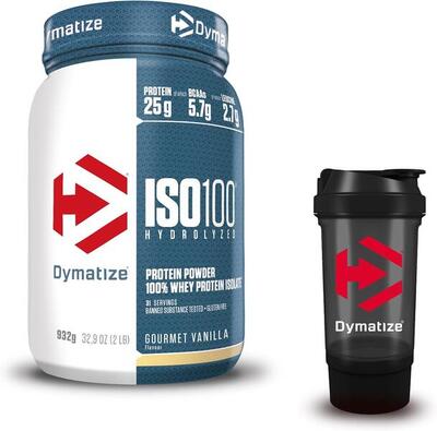 ISO 100 Hydrolyzed + Shaker 932g Gourmet Vanilla