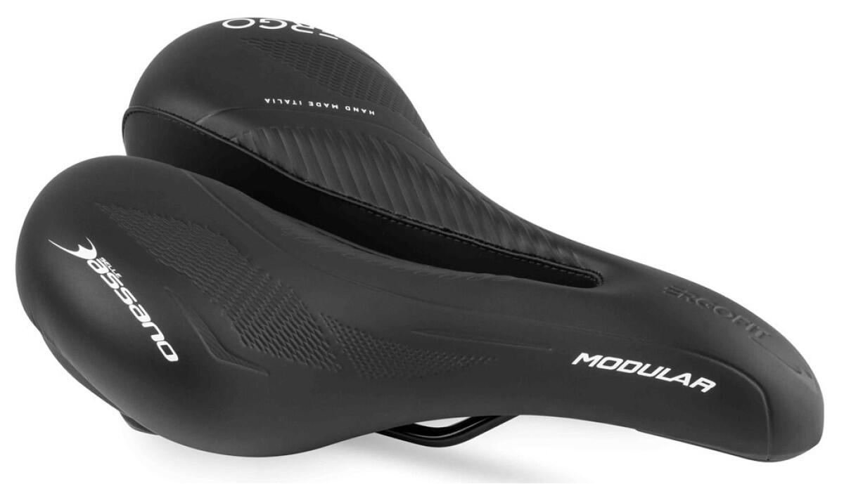 Selle Bassano Modular Ergo E-City Zwart - Comfortabel Fietszadel 1/4