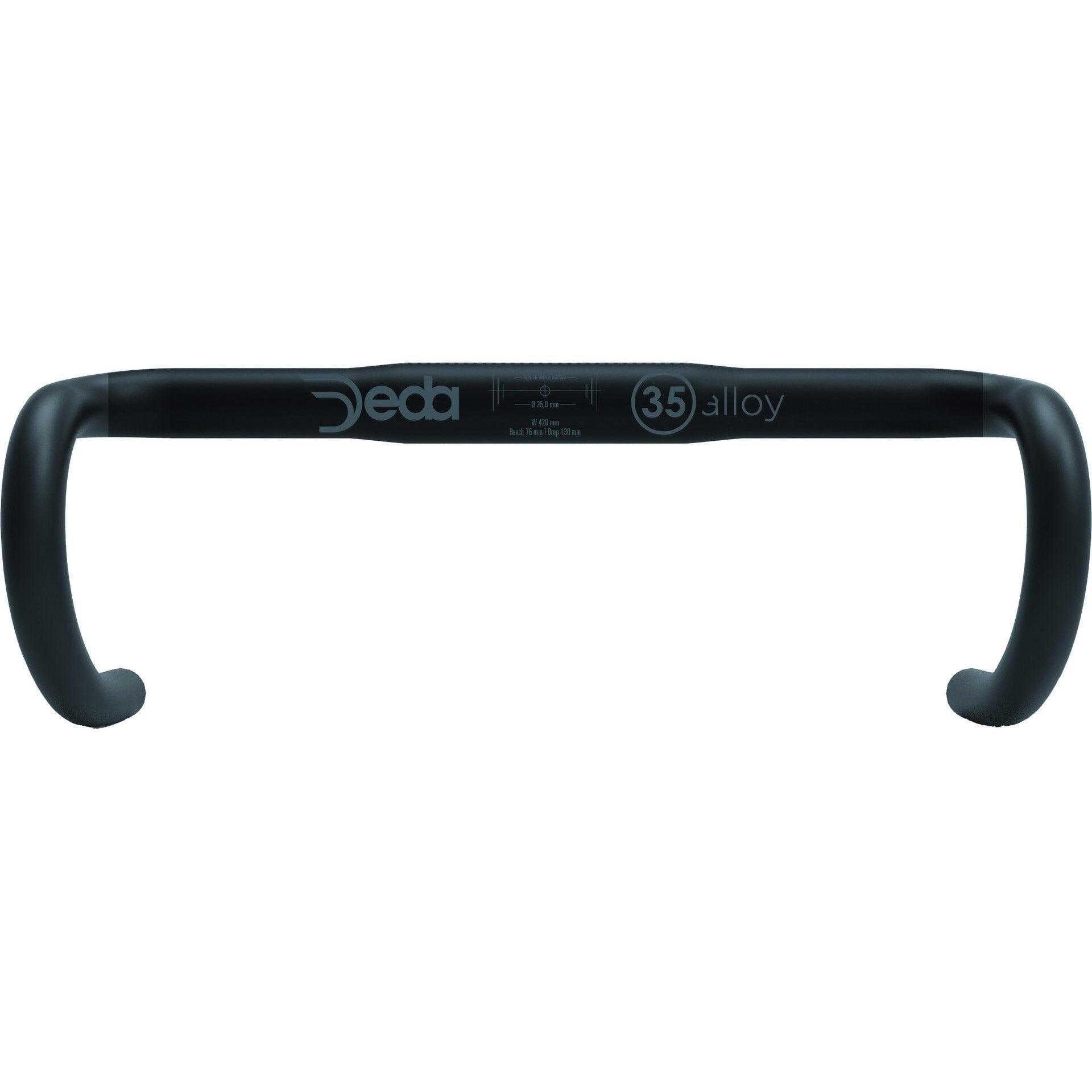 TORMINO Manubrio Deda M35 RHM 42 cm alluminio nero.