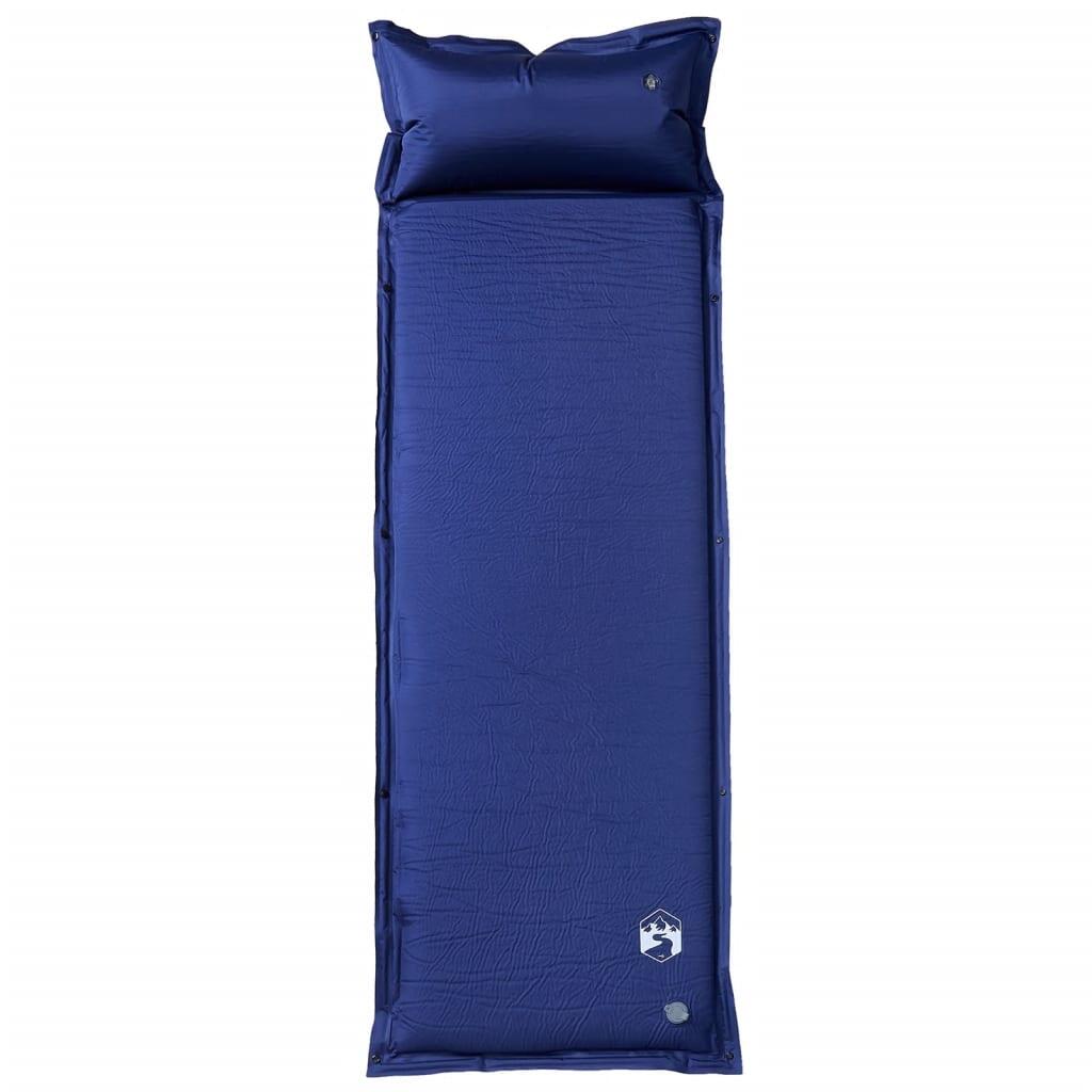Matelas de Camping Autogonflant Vidaxl avec Oreiller - Bleu Marine 2/4