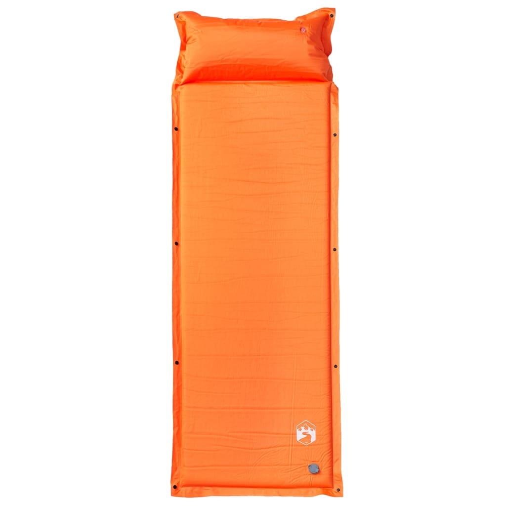 Colchón de Camping Autoinflable con Almohada - Individual - Naranja 2/4