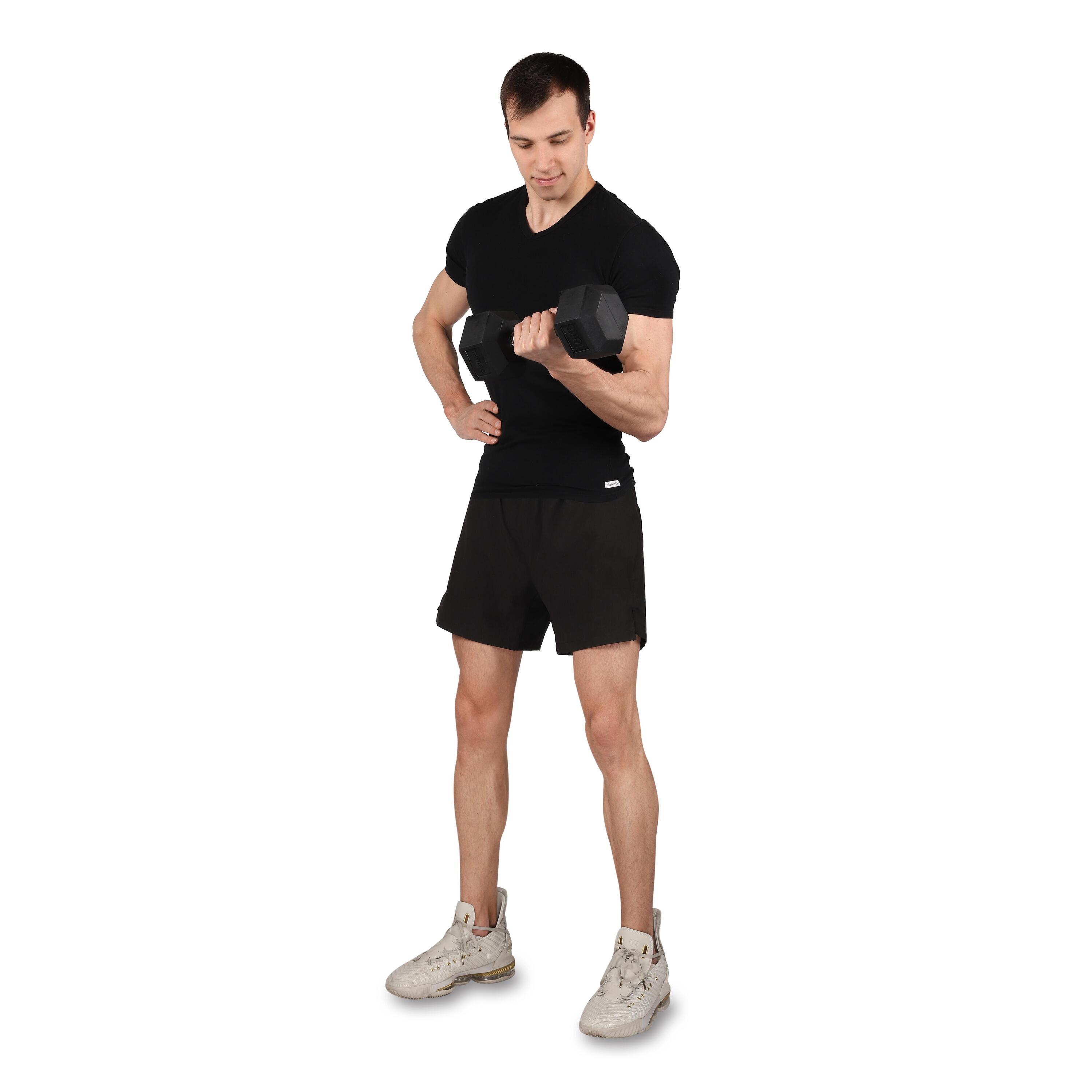 Paire d'Haltères Hexagonaux de Cross Training et Musculation INDIGO Noir 2 kg 5/7