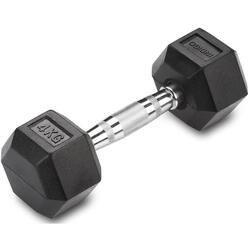 Paire d'Haltères Hexagonaux de Cross Training et Musculation INDIGO Noir 2 kg