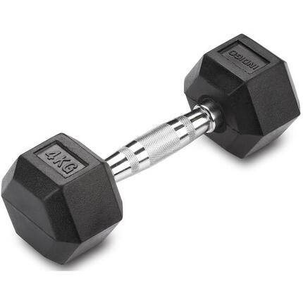 Paire d'Haltères Hexagonaux de Cross Training et Musculation INDIGO Noir 4 kg