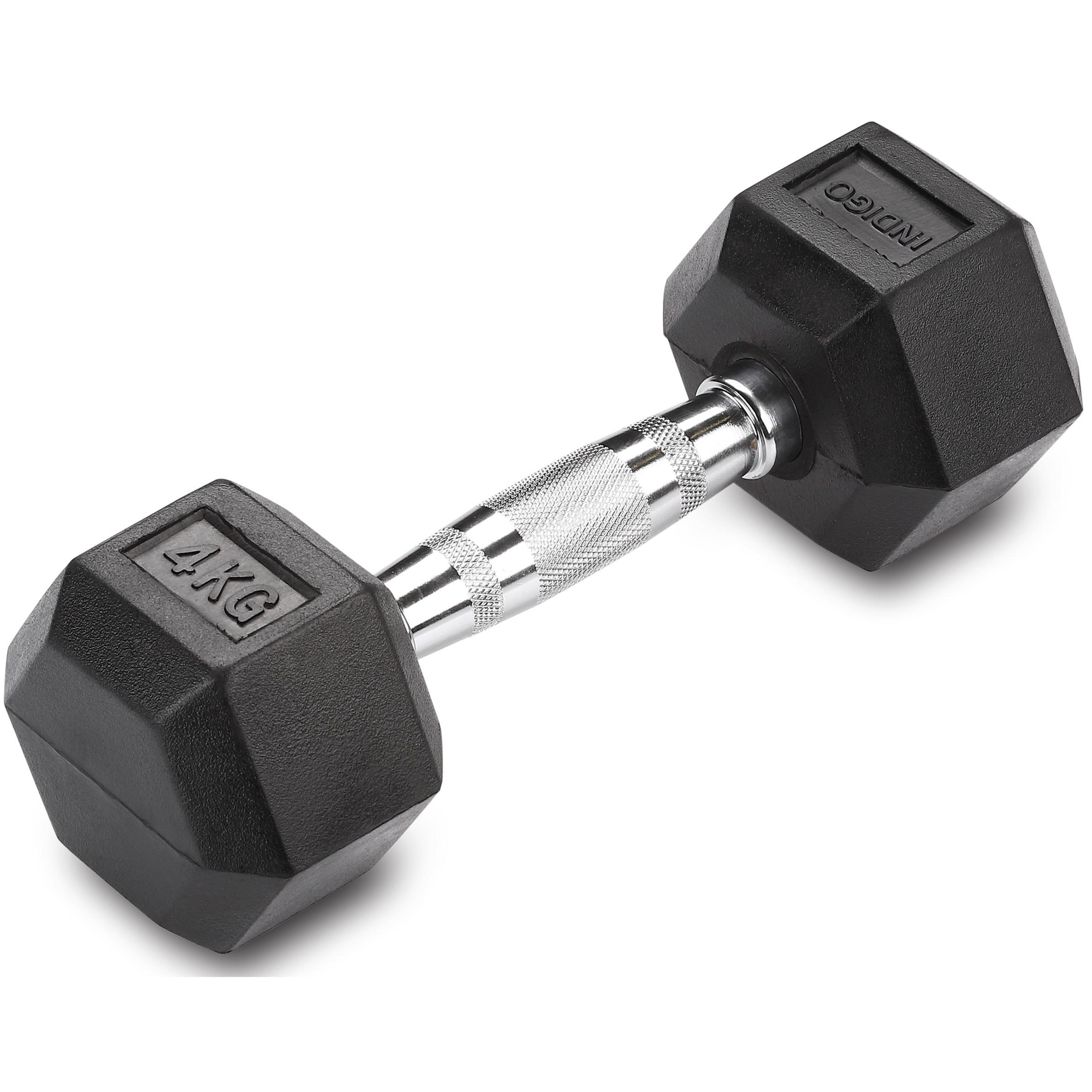 Indigo Sports - Paire D'Haltères Hexagonaux De Cross Training Et Musculation Indigo Noir 4 Kg - Haltère - Noir - 4 Kg - Decathlon