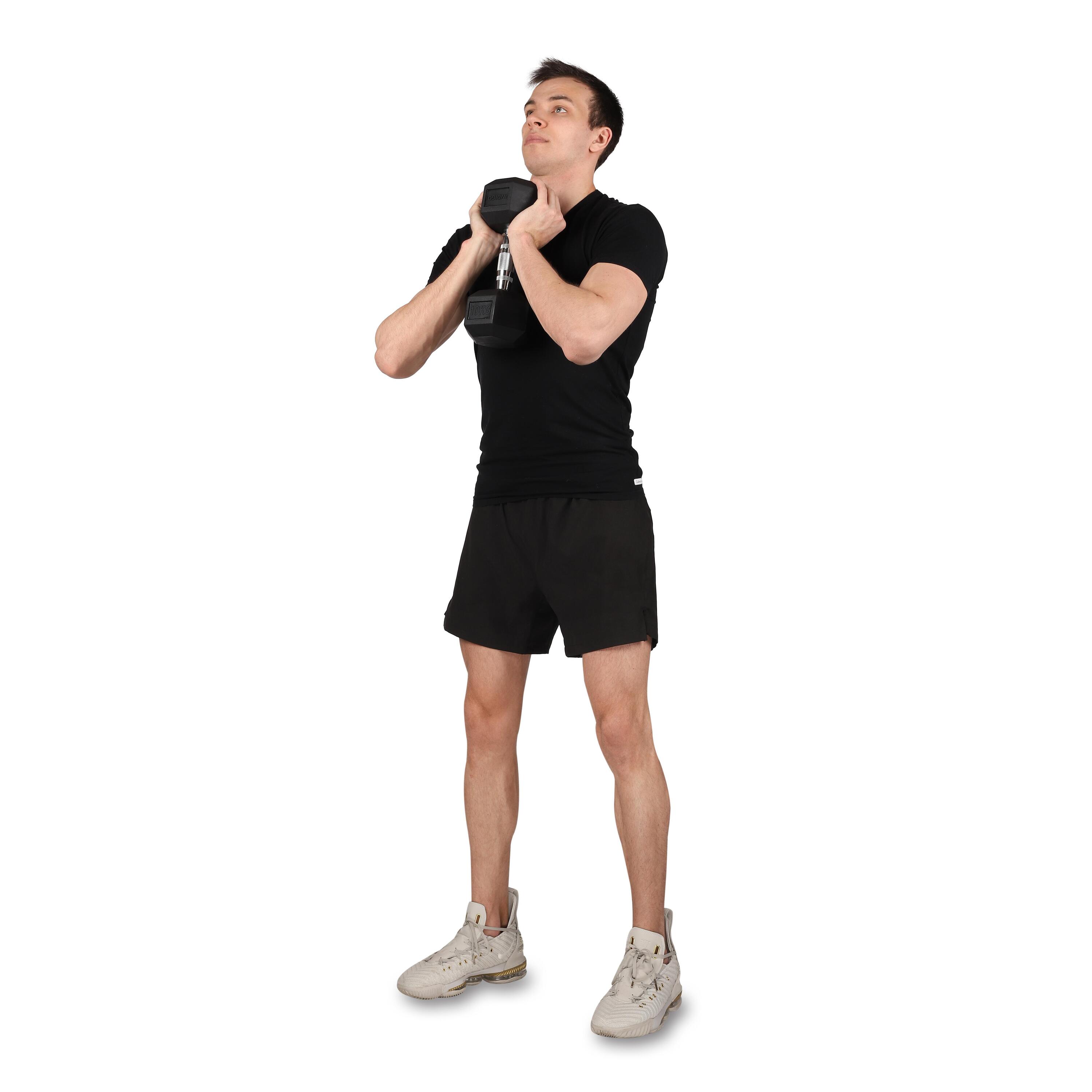 Paire d'Haltères Hexagonaux de Cross Training et Musculation INDIGO Noir 2 kg 6/7