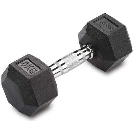 Paire d'Haltères Hexagonaux de Cross Training et Musculation INDIGO Noir 4 kg