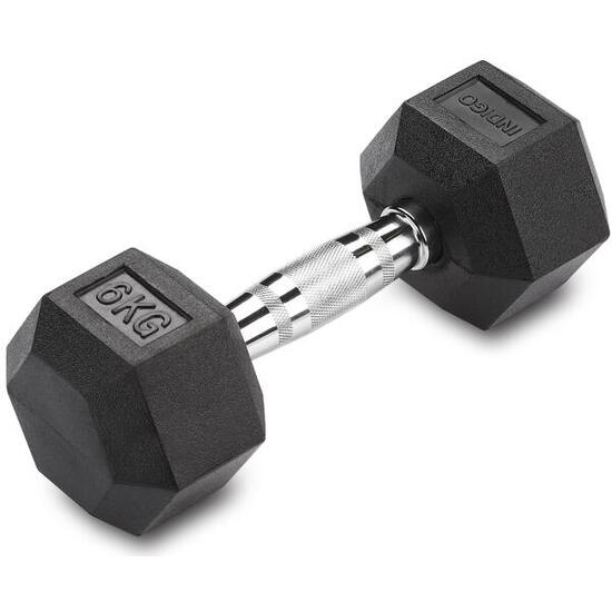 Paire d'Haltères Hexagonaux de Cross Training et Musculation INDIGO Noir 6 kg