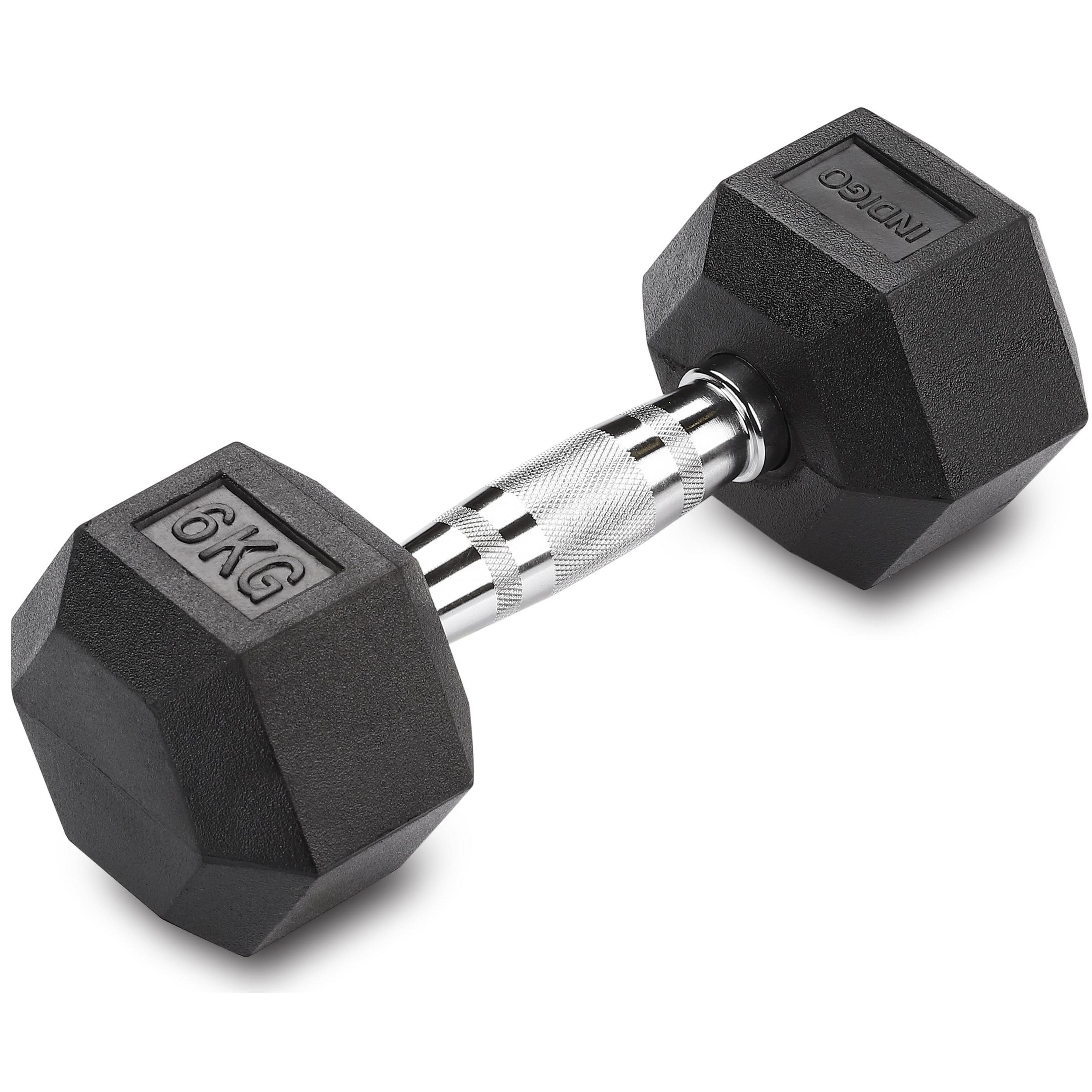 Indigo Sports - Paire D'Haltères Hexagonaux De Cross Training Et Musculation Indigo Noir 6 Kg - Haltère - Noir - 6 Kg - Decathlon