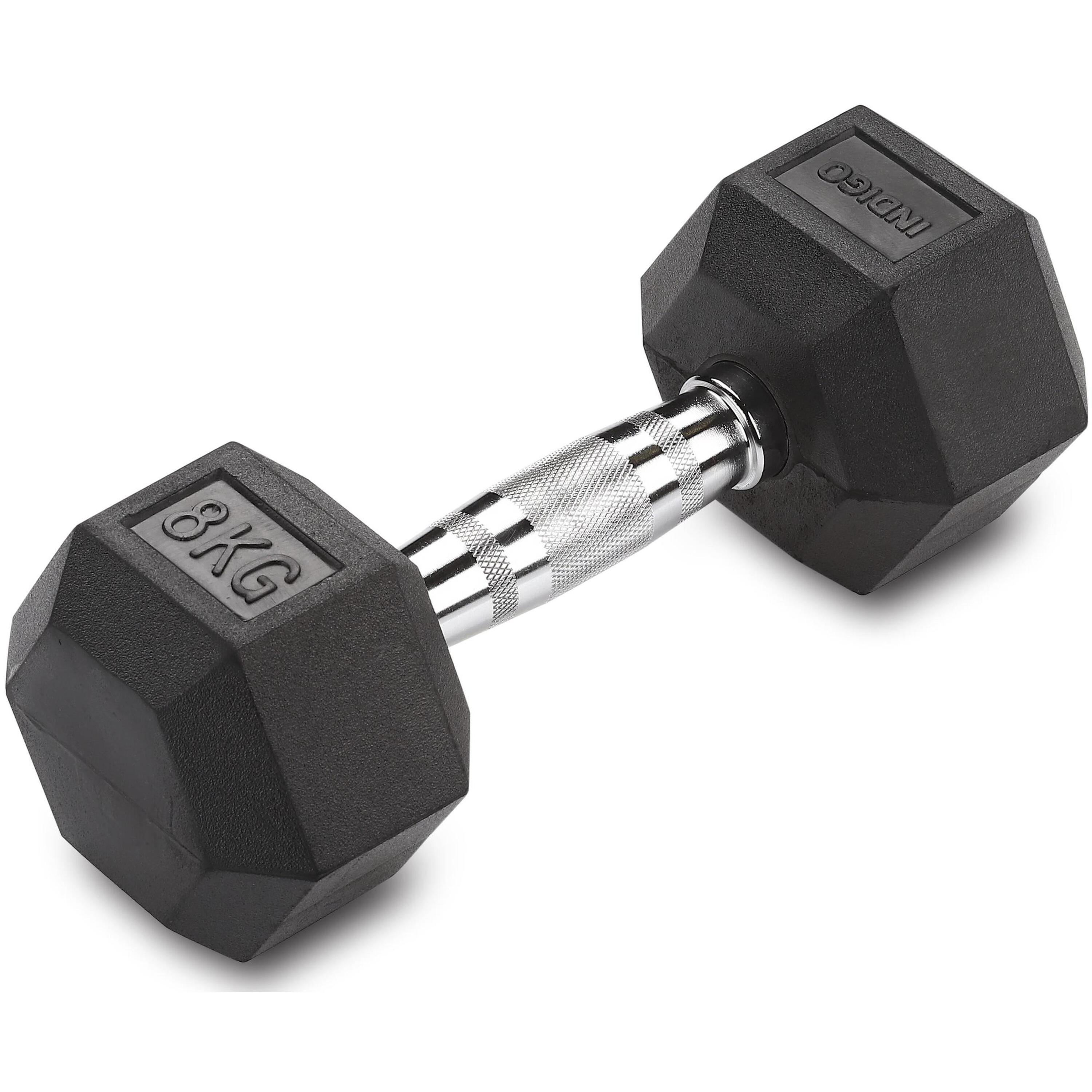 INDIGO SPORTS Mancuernas Hexagonales Hierro Fundido INDIGO Negro 8 kg