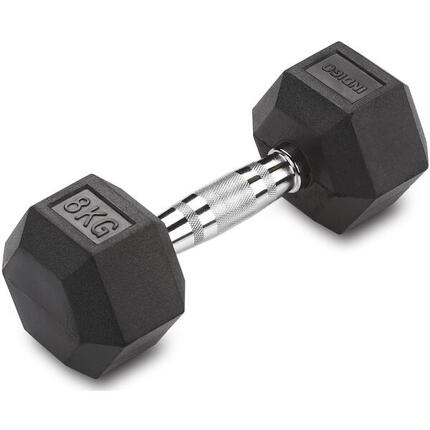 Paire d'Haltères Hexagonaux de Cross Training et Musculation INDIGO Noir 4 kg