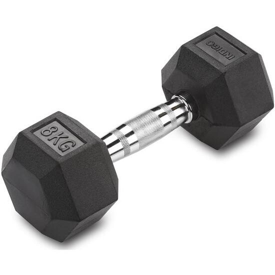 Paire d'Haltères Hexagonaux de Cross Training et Musculation INDIGO Noir 8 kg