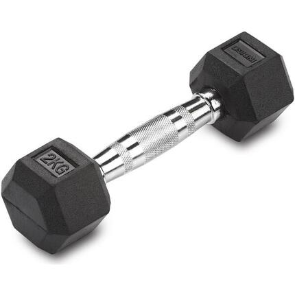 Paire d'Haltères Hexagonaux de Cross Training et Musculation INDIGO Noir 4 kg