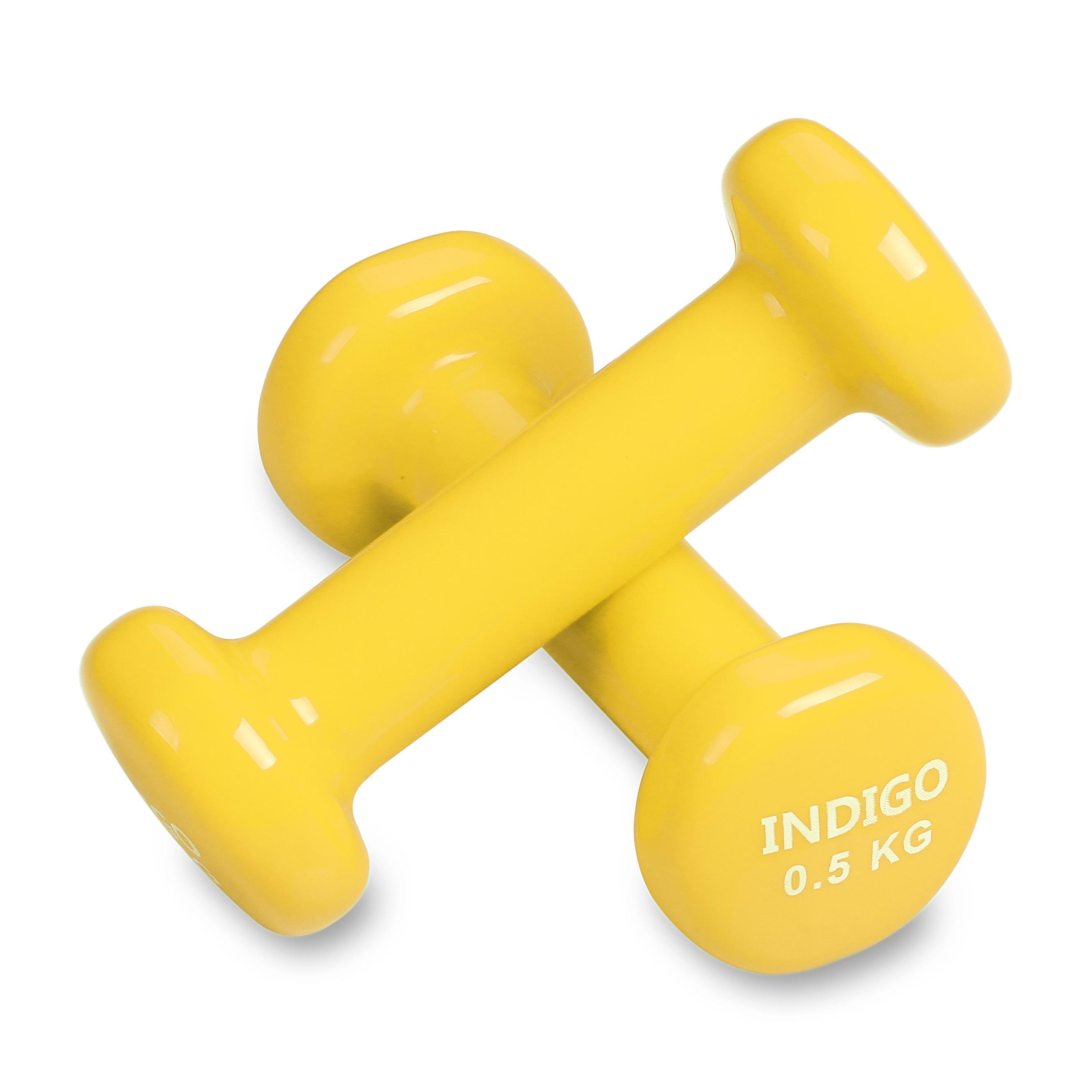 INDIGO SPORTS Vinylové činky Fitness INDIGO pro Pilates a posilování