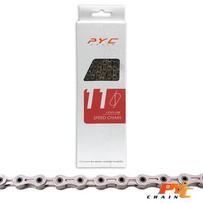 Pyc premium lichtgewicht fietsketting 11v - versterkte chrome tech