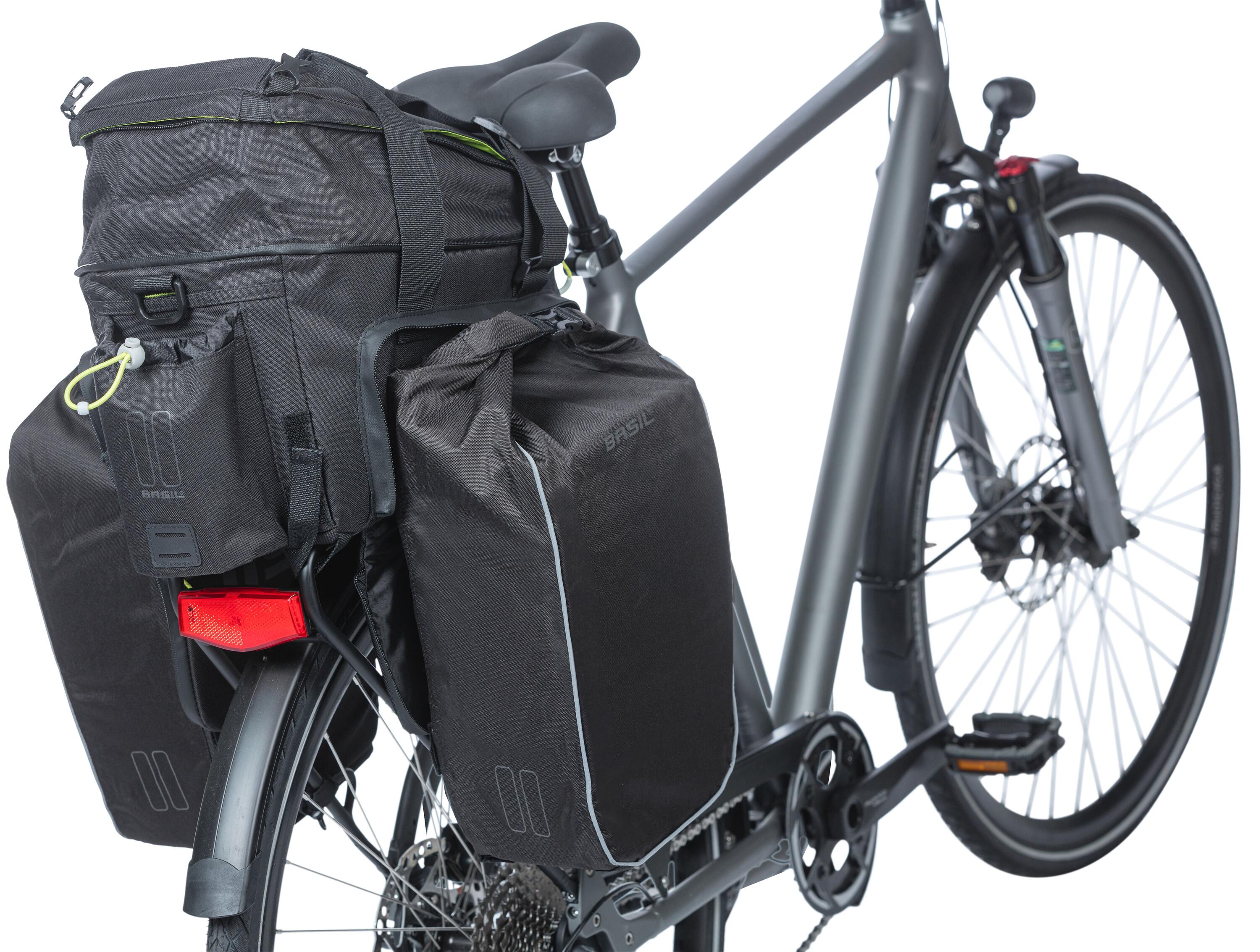Basil Gepäckträgertasche Miles XL Pro schwarz lime, 31x23x20cm, 9-36ltr 7/7