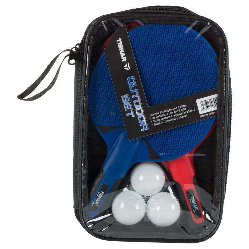 2 RAQUETTES DE PING PONG OUTDOOR ET 3 BALLES OUTDOOR DANS UNE HOUSSE