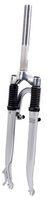 Forcella anteriore ammortizzata HZB 28" 1 1/8" acciaio argento.