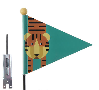 Pexkids Sicherheitsflagge Tigergrün mit Tigermuster
