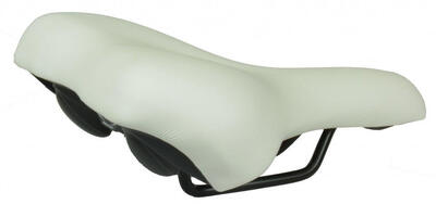 Comfortabel nevea fietszadel 260 x 205 mm wit voor dames
