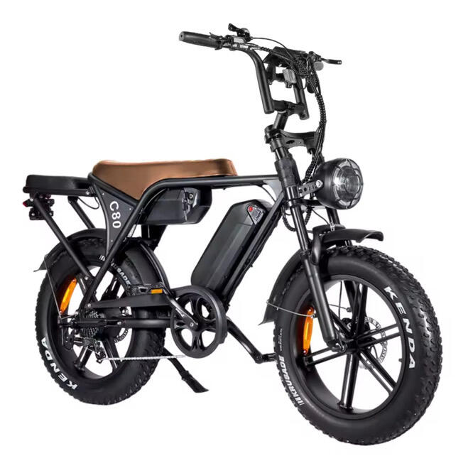 OUXI OUXI C80 V8 Max 5.0 (Dubbele Accu) bruine zadel inclusief alarm en achterzitje