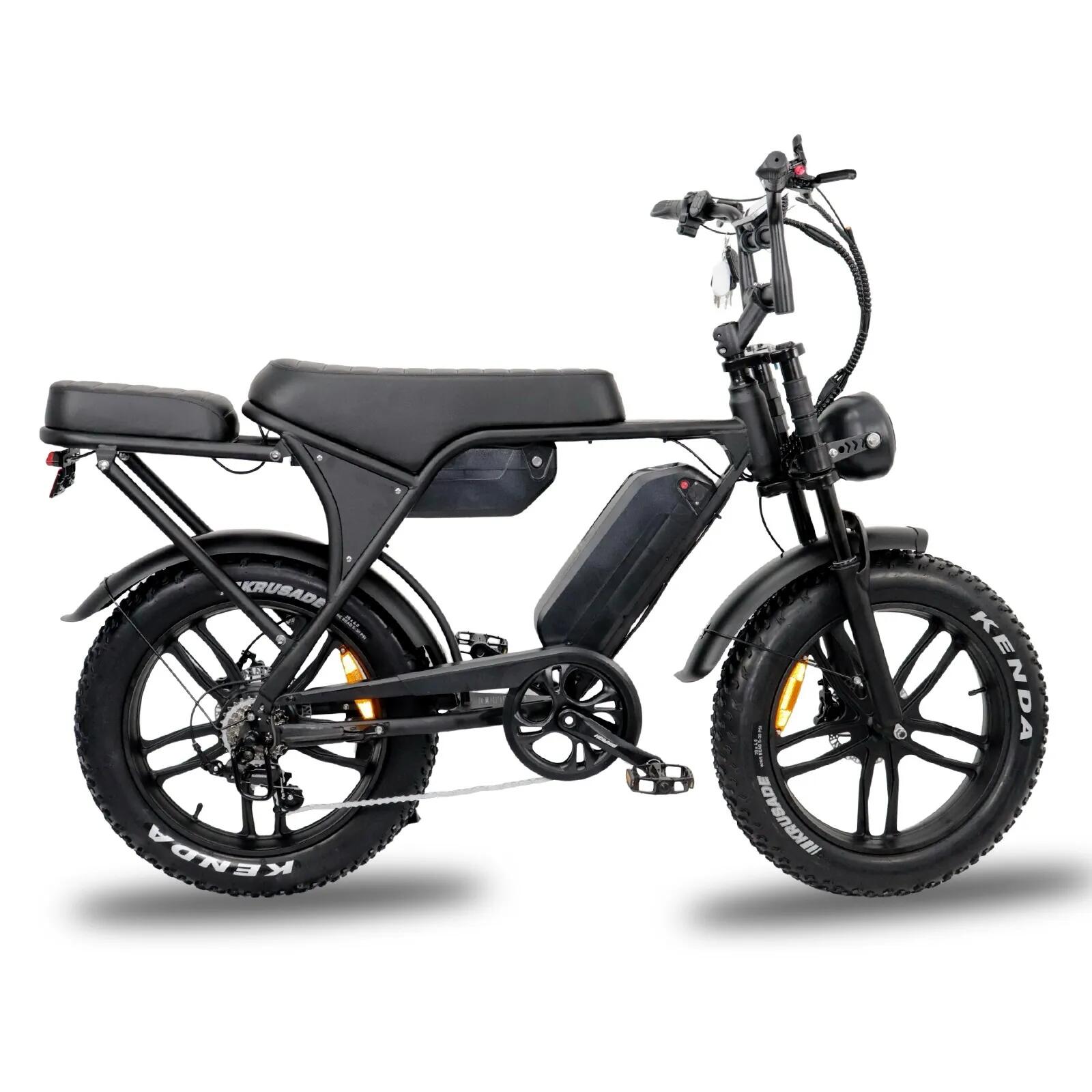 OUXI Ouxi C80 V8 5.0 fatbike inclusief alarm , achterzitje en voetsteuntjes en tas