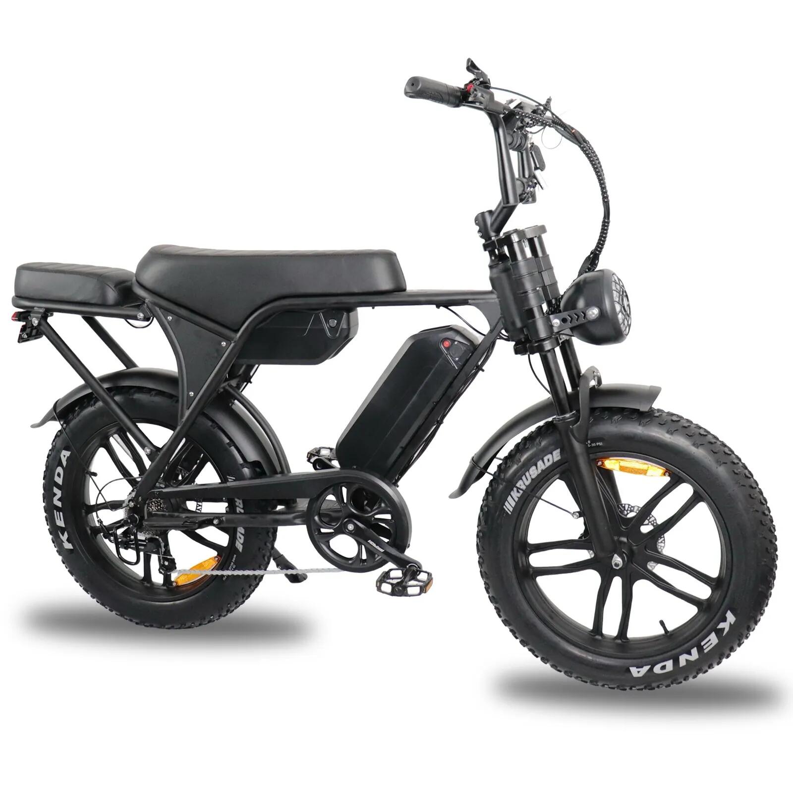 Ouxi C80 V8 5.0 fatbike inclusief alarm , achterzitje en voetsteuntjes en tas 2/7