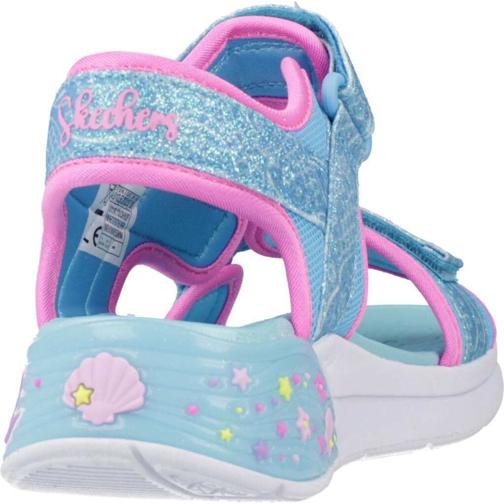 Sandales Skechers Modèle Lights Mermaid Dr Couleur Bleu 3/5