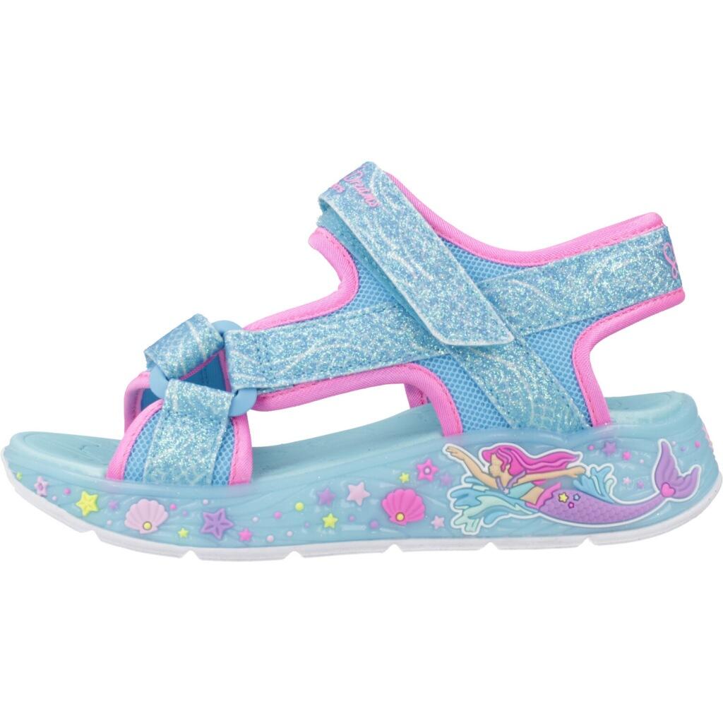 Sandales Skechers Modèle Lights Mermaid Dr Couleur Bleu 2/5