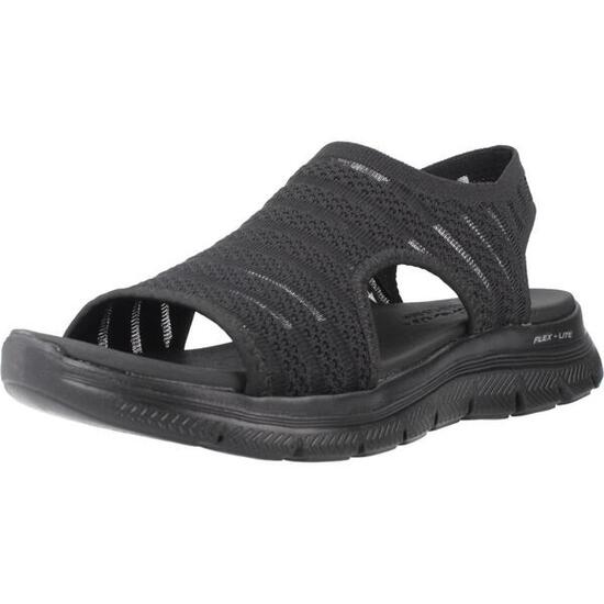 Sandalias Planas Mujer Skechers Negro