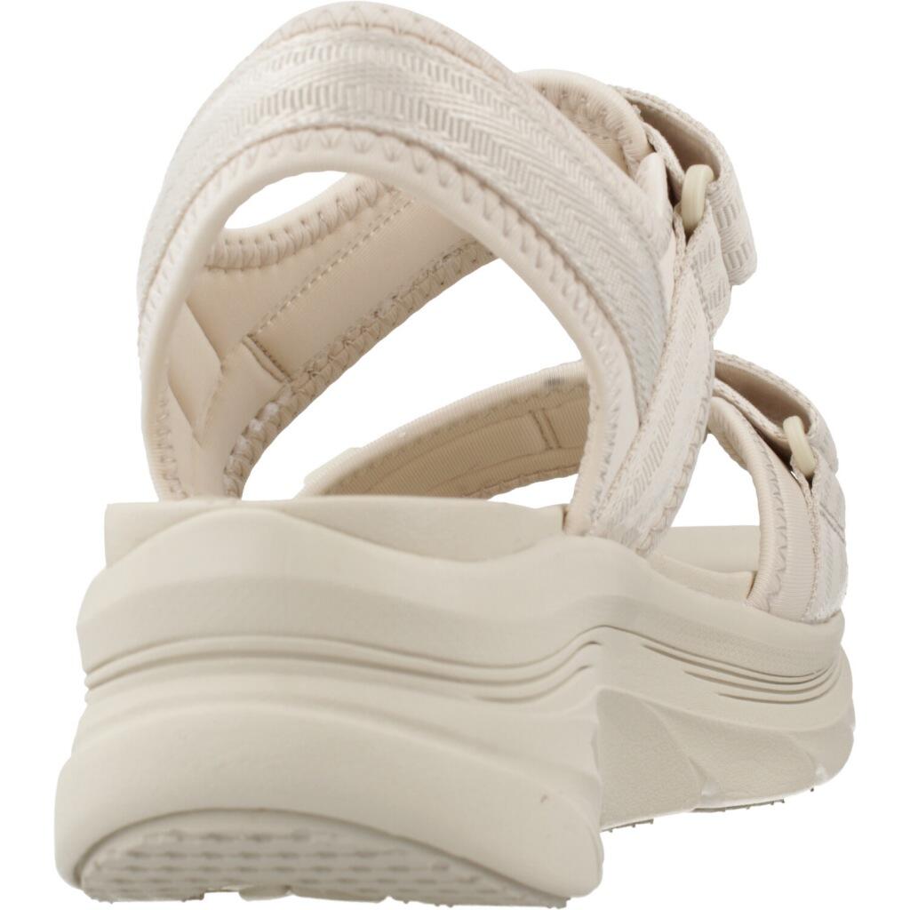 Sandalias Mujer Skechers Dlux Walker Adore Beis 3/5