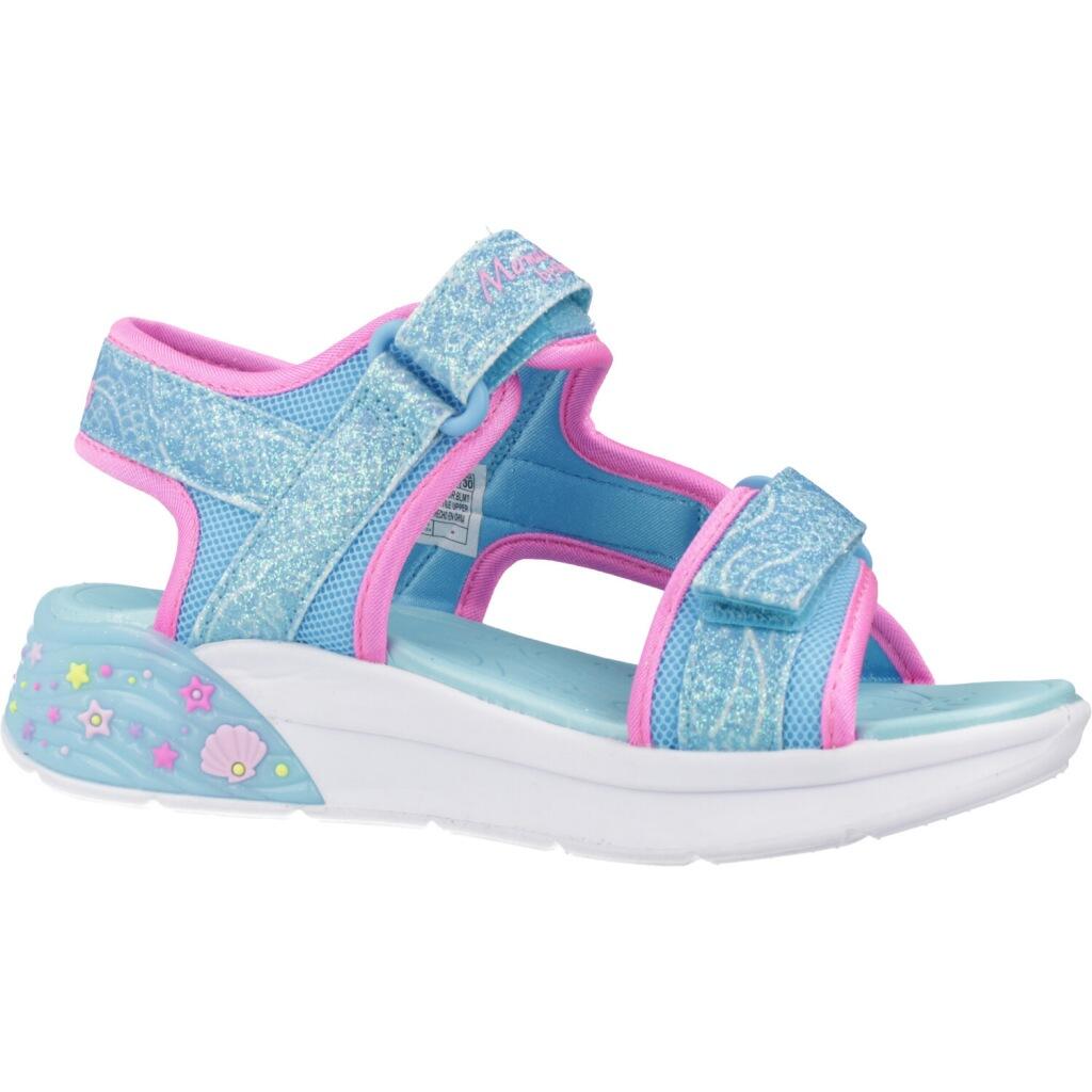 Sandales Skechers Modèle Lights Mermaid Dr Couleur Bleu 5/5