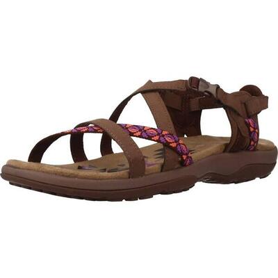 Platte sandalen dames skechers reggae slim bruin