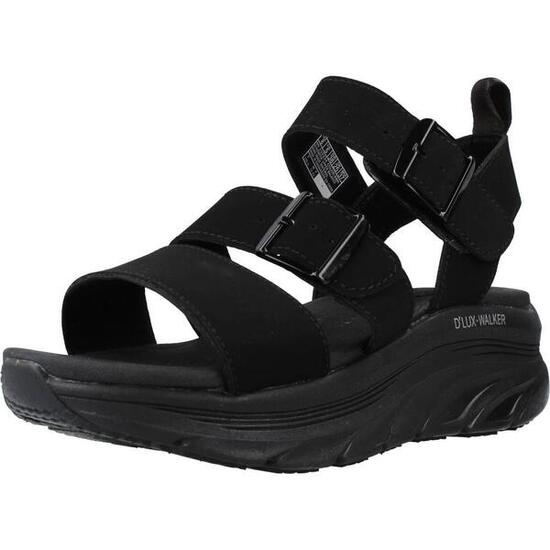 Platte Sandalen Dames Skechers Zwart