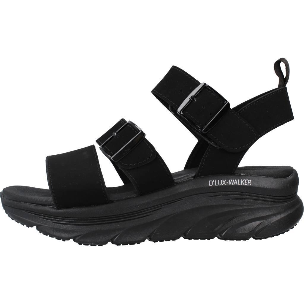 Sandales Plates Femme Skechers  Noir 2/6