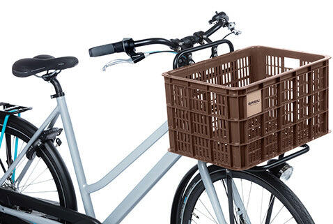 Basil Fietskrat L - 40 Liter - Bruin - Perfect voor Zware Boodschappen 1/7