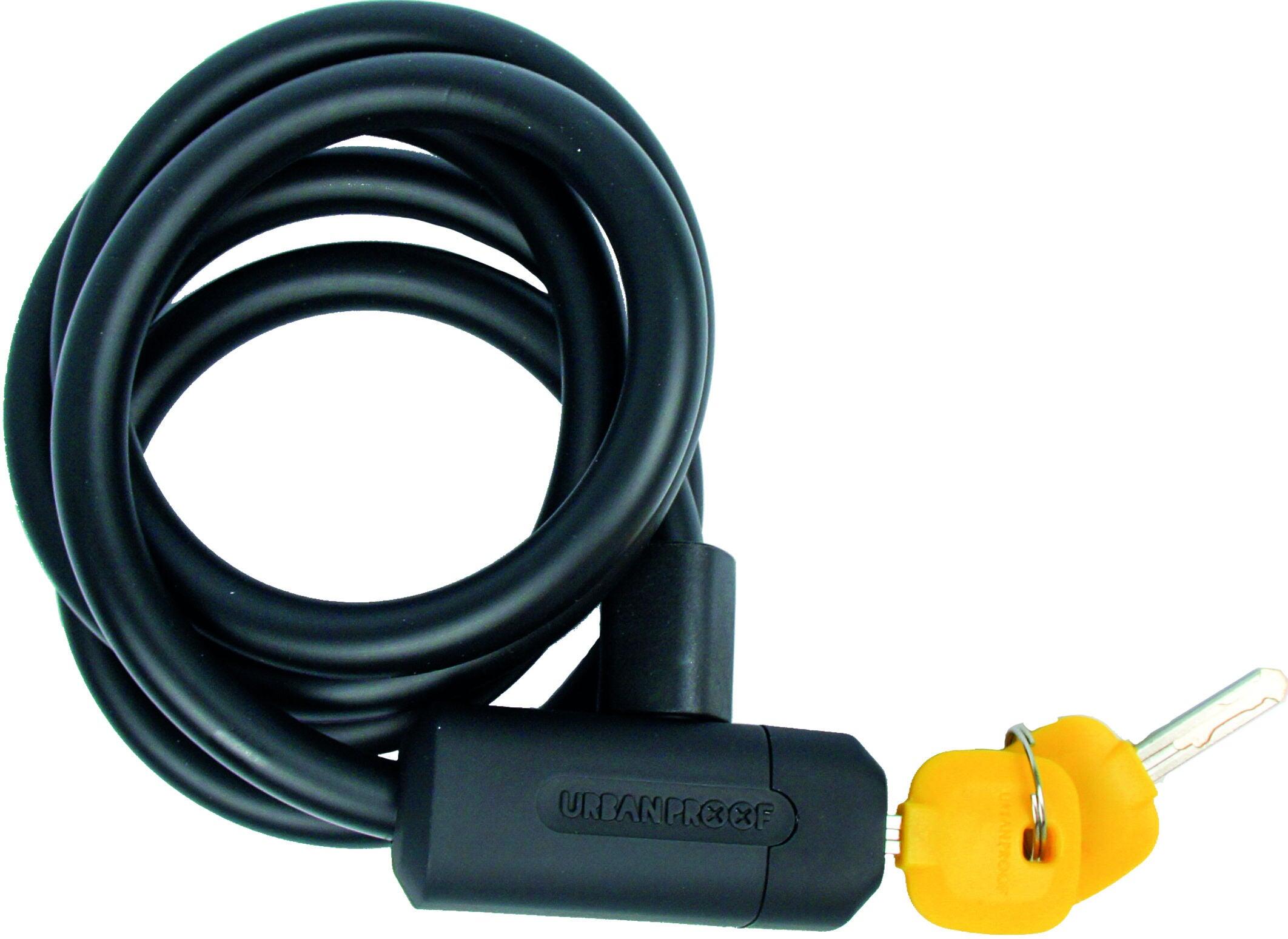 Verrou en spirale Urbanproof 12mm x 150cm noir pour vélos 6/6