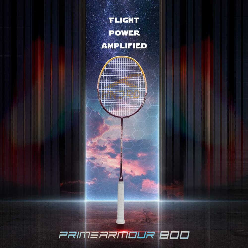Hundred Badmintonschläger – Primearmour 800 Gold/Dunkelviolett 4/6