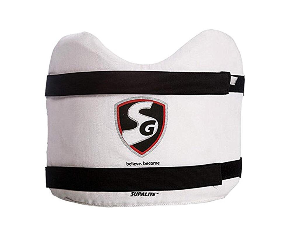 SG Supalite Cricket Chest Guard | White | Size: Youth | Chest Protector 1/3