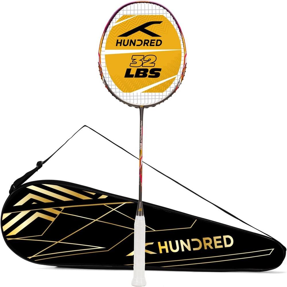 HUNDRED HUNDRED PRIMEARMOUR 800 Carbon Fibre Strung Badminton Racket | Full Racket Cover