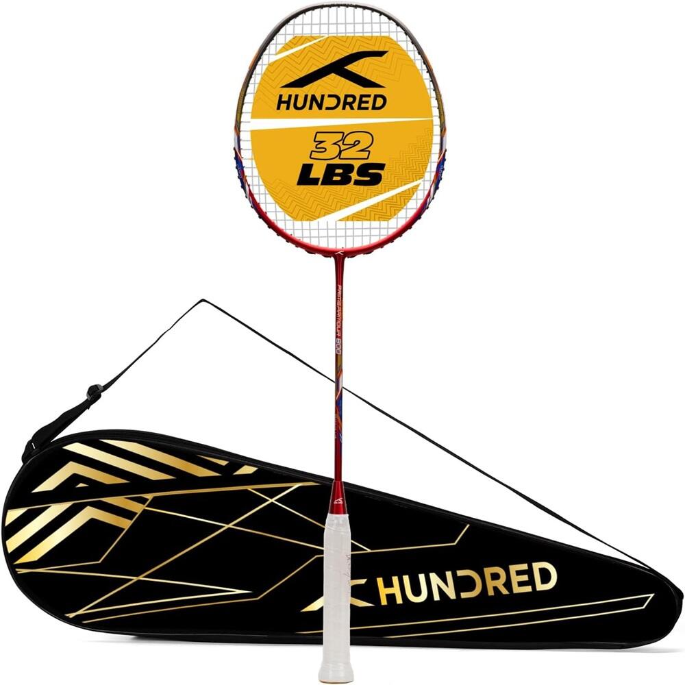 HUNDRED HUNDRED PRIMEARMOUR 800 Carbon Fibre Strung Badminton Racket | Full Racket Cover