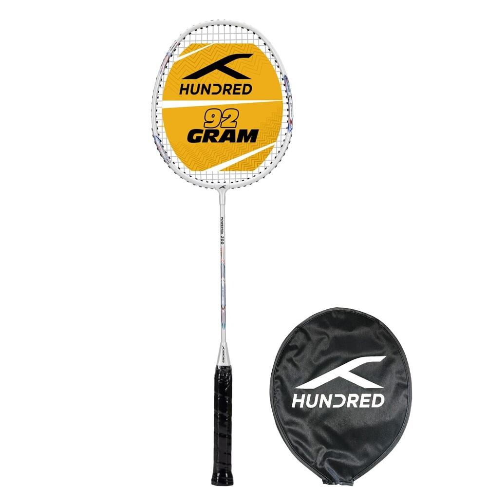 HUNDRED HUNDRED Powertek 200 PRO Badminton Racquet with Head Cover| Intermediate Players
