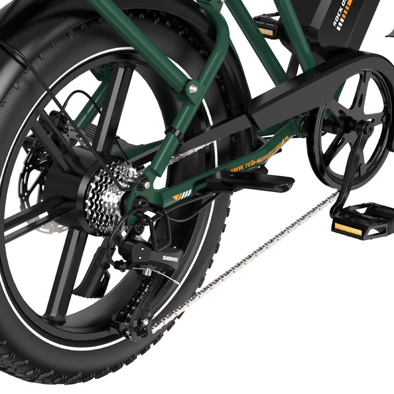 Bicicletă Electrică Suspensie Completă 20×4.0" Anvelope Late, 60-90km, RCB-G19