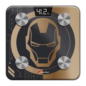 PowerMax X Marvel BCA-130 Marvel Edition Iron Man Series Digital Weight Machine for Human Body - High Accuracy Bathroom Weighing