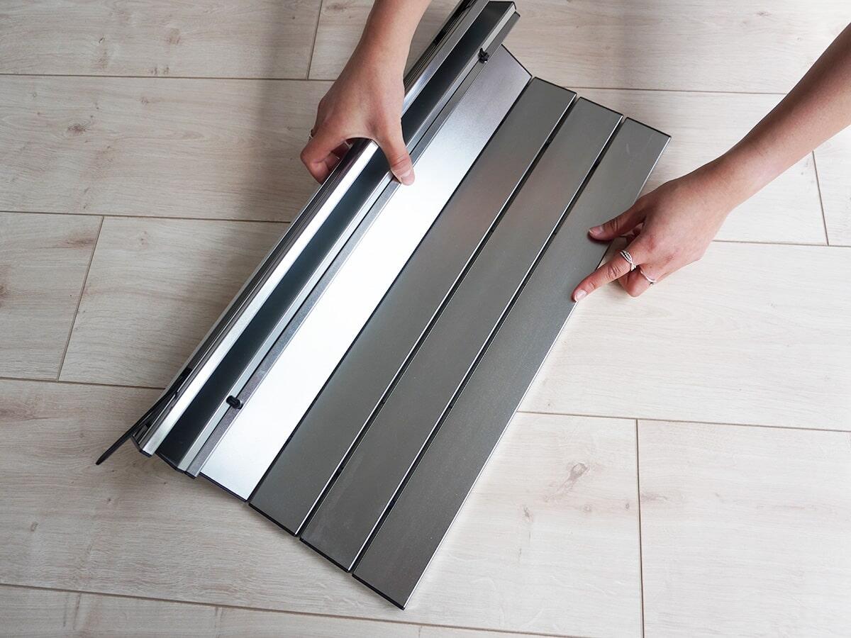 Kleine opvouwbare campingtafel Ruka - Aluminium - 56 x 41 x 40 cm - Draagtas 4/7