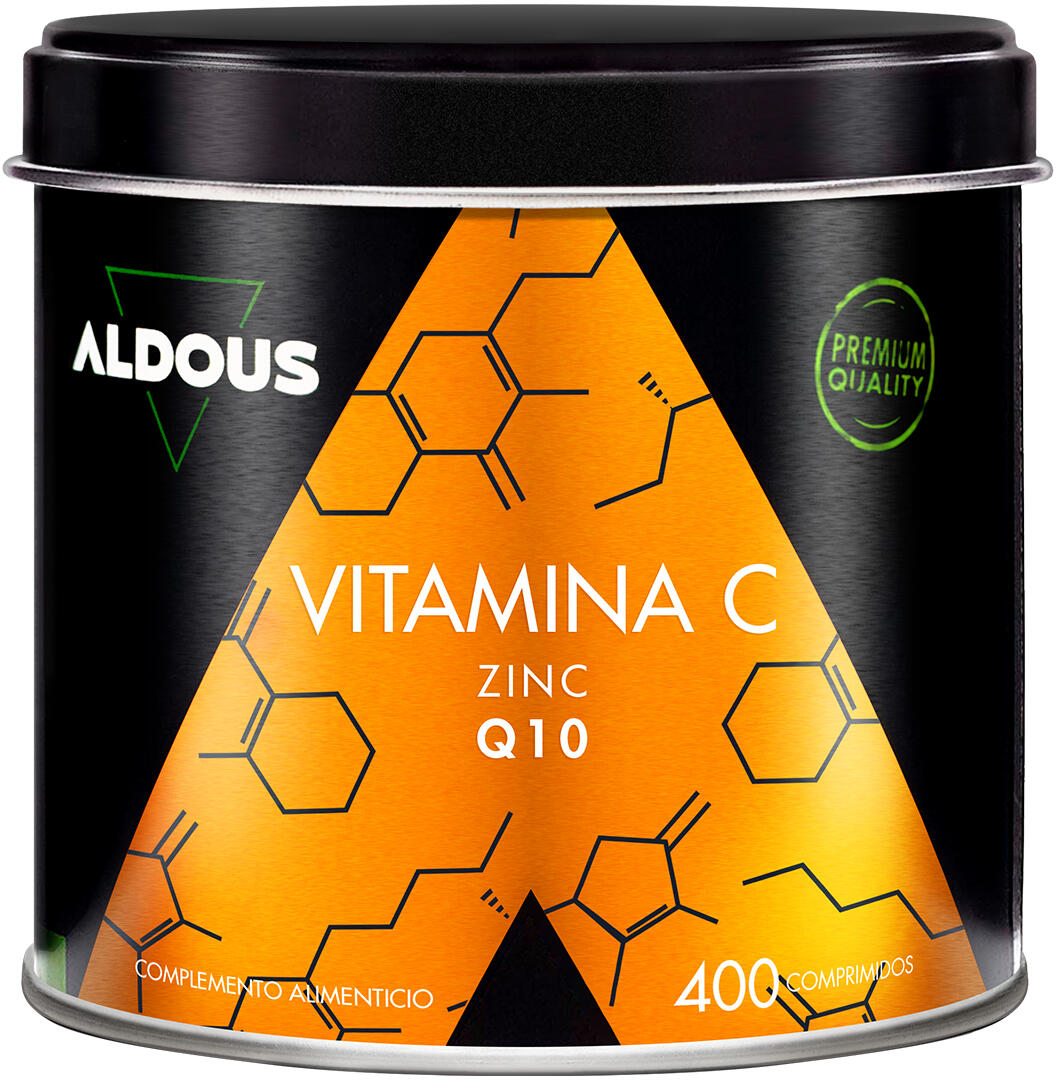 ALDOUS BIO Vitamina C con Zinc e Coenzima Q10 - 400 Compresse